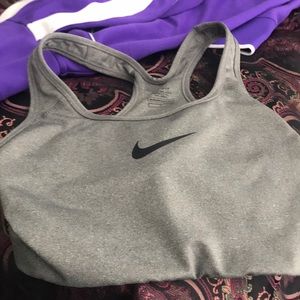 Nike gray sports bra